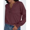 imageAUTOMET Long Sleeve Shirts Womens Tops Henley Dressy Casual Blouses Fall Outfits 2025 Trendy Loose Fit Comfy Winter ClothesWine Red