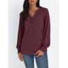 imageAUTOMET Long Sleeve Shirts Womens Tops Henley Dressy Casual Blouses Fall Outfits 2025 Trendy Loose Fit Comfy Winter ClothesWine Red