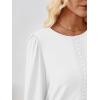 imageAUTOMET Long Sleeve Shirts for Women Business Dressy Casual Tops Work Blouses Pleated TunicsWhite
