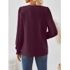 imageAUTOMET Long Sleeve Shirts for Women Business Dressy Casual Tops Work Blouses Pleated TunicsWine
