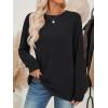 imageAUTOMET Long Sleeve Shirts for Women Fall Lightweight Sweaters Business Dressy Casual Tops Winter TrendyBlack