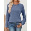 imageAUTOMET Long Sleeve Shirts for Women Fall Lightweight Sweaters Business Dressy Casual Tops Winter TrendyBlue