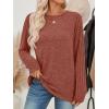 imageAUTOMET Long Sleeve Shirts for Women Fall Lightweight Sweaters Business Dressy Casual Tops Winter TrendyCaramel