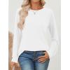 imageAUTOMET Long Sleeve Shirts for Women Fall Lightweight Sweaters Business Dressy Casual Tops Winter TrendyWhite