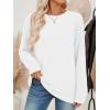 imageAUTOMET Long Sleeve Shirts for Women Fall Lightweight Sweaters Business Dressy Casual Tops Winter TrendyWhite