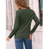 imageAUTOMET Long Sleeve Shirts for Women Pleated Dressy Casual Business Blouses Trendy Fashion Tunic Basic TopsArmy Green