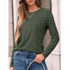 imageAUTOMET Long Sleeve Shirts for Women Pleated Dressy Casual Business Blouses Trendy Fashion Tunic Basic TopsArmy Green
