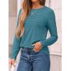 imageAUTOMET Long Sleeve Shirts for Women Pleated Dressy Casual Business Blouses Trendy Fashion Tunic Basic TopsBlue