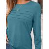imageAUTOMET Long Sleeve Shirts for Women Pleated Dressy Casual Business Blouses Trendy Fashion Tunic Basic TopsBlue