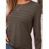 imageAUTOMET Long Sleeve Shirts for Women Pleated Dressy Casual Business Blouses Trendy Fashion Tunic Basic TopsCoffee Grey