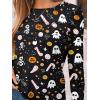 imageAUTOMET Long Sleeve Shirts for Women Pleated Dressy Casual Business Blouses Trendy Fashion Tunic Basic TopsHalloween Print