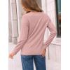 imageAUTOMET Long Sleeve Shirts for Women Pleated Dressy Casual Business Blouses Trendy Fashion Tunic Basic TopsPink