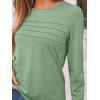 imageAUTOMET Long Sleeve Shirts for Women Pleated Dressy Casual Business Blouses Trendy Fashion Tunic Basic TopsSage Green