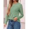 imageAUTOMET Long Sleeve Shirts for Women Pleated Dressy Casual Business Blouses Trendy Fashion Tunic Basic TopsSage Green