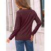 imageAUTOMET Long Sleeve Shirts for Women Pleated Dressy Casual Business Blouses Trendy Fashion Tunic Basic TopsWine