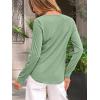 imageAUTOMET Long Sleeve Shirts for Women Spring Fashion Tops 2025 Dressy Casual Blouses Trendy Pleated Tunic OutfitsGreen