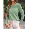 imageAUTOMET Long Sleeve Shirts for Women Spring Fashion Tops 2025 Dressy Casual Blouses Trendy Pleated Tunic OutfitsGreen