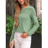 imageAUTOMET Long Sleeve Shirts for Women Spring Fashion Tops 2025 Dressy Casual Blouses Trendy Pleated Tunic OutfitsGreen