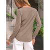 imageAUTOMET Long Sleeve Shirts for Women Spring Fashion Tops 2025 Dressy Casual Blouses Trendy Pleated Tunic OutfitsKhaki