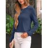 imageAUTOMET Long Sleeve Shirts for Women Spring Fashion Tops 2025 Dressy Casual Blouses Trendy Pleated Tunic OutfitsNavy