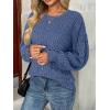 imageAUTOMET Long Sleeve Shirts for Women Tops Fall Fashion Outfits 2025 Crewneck Sweaters Trendy Blouse Dressy CasualBlue