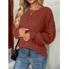 imageAUTOMET Long Sleeve Shirts for Women Tops Fall Fashion Outfits 2025 Crewneck Sweaters Trendy Blouse Dressy CasualCaramel