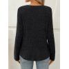 imageAUTOMET Sweater for Women Long Sleeve Henley Shirts Dressy Casual Tunic Tops Deep V Neck Sweaters Fall Outfits 2025Black