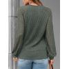 imageAUTOMET Women Long Sleeve Shirts Fall Lace Tops 2025 Fashion V Neck Sweaters Dressy Casual Winter Tunic Blouse Trendy OutfitGreen