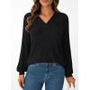 imageAUTOMET Women Long Sleeve Shirts Fall V Neck Work Tops 2025 Fashion Tunic Sweaters Dressy Casual Winter Blouse Trendy OutfitsBlack
