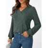 imageAUTOMET Women Long Sleeve Shirts Fall V Neck Work Tops 2025 Fashion Tunic Sweaters Dressy Casual Winter Blouse Trendy OutfitsGreen