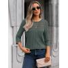 imageAUTOMET Womens 34 Length Sleeve Tops Fall Fashion 2025 Lace Work Tunic Blouses Dressy Casual Shirts Sweater Clothes OutfitsGreen