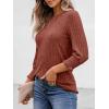 imageAUTOMET Womens 34 Sleeve Tops T Shirts Summer Sweater Round Neck Casual Top Ladies Tops Business Casual BlousesCaramel
