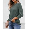 imageAUTOMET Womens 34 Sleeve Tops T Shirts Summer Sweater Round Neck Casual Top Ladies Tops Business Casual BlousesGreen