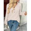 imageAUTOMET Womens Long Sleeve Henley Shirts Fall Lightweight Sweaters Dressy Casual Tunic Tops Fashion Clothes 2025Beige