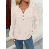 imageAUTOMET Womens Long Sleeve Henley Shirts Fall Lightweight Sweaters Dressy Casual Tunic Tops Fashion Clothes 2025Beige