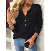 imageAUTOMET Womens Long Sleeve Henley Shirts Fall Lightweight Sweaters Dressy Casual Tunic Tops Fashion Clothes 2025Black