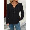 imageAUTOMET Womens Long Sleeve Henley Shirts Fall Lightweight Sweaters Dressy Casual Tunic Tops Fashion Clothes 2025Black