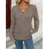 imageAUTOMET Womens Long Sleeve Henley Shirts Fall Lightweight Sweaters Dressy Casual Tunic Tops Fashion Clothes 2025Coffeegrey