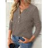 imageAUTOMET Womens Long Sleeve Henley Shirts Fall Lightweight Sweaters Dressy Casual Tunic Tops Fashion Clothes 2025Coffeegrey
