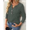 imageAUTOMET Womens Long Sleeve Henley Shirts Fall Lightweight Sweaters Dressy Casual Tunic Tops Fashion Clothes 2025Green