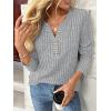 imageAUTOMET Womens Long Sleeve Henley Shirts Fall Lightweight Sweaters Dressy Casual Tunic Tops Fashion Clothes 2025Grey