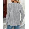 imageAUTOMET Womens Long Sleeve Henley Shirts Fall Lightweight Sweaters Dressy Casual Tunic Tops Fashion Clothes 2025Grey