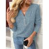 imageAUTOMET Womens Long Sleeve Henley Shirts Fall Lightweight Sweaters Dressy Casual Tunic Tops Fashion Clothes 2025Lightblue