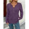 imageAUTOMET Womens Long Sleeve Henley Shirts Fall Lightweight Sweaters Dressy Casual Tunic Tops Fashion Clothes 2025Purple