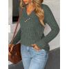 imageAUTOMET Womens Long Sleeve Shirt Fall Fashion 2025 V Neck Sweater Tunic Tops Dressy Casual Work Blouse Trendy Winter ClothingGreen
