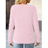 imageAUTOMET Womens Long Sleeve Shirt Fall Fashion 2025 V Neck Sweater Tunic Tops Dressy Casual Work Blouse Trendy Winter ClothingPink