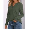 imageAUTOMET Womens Long Sleeve Shirts 2025 Fall Fashion Dressy Casual Tops Trendy Henley Blouses Cute Work Outfits ClothesArmy Green