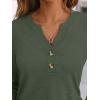 imageAUTOMET Womens Long Sleeve Shirts 2025 Fall Fashion Dressy Casual Tops Trendy Henley Blouses Cute Work Outfits ClothesArmy Green