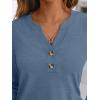 imageAUTOMET Womens Long Sleeve Shirts 2025 Fall Fashion Dressy Casual Tops Trendy Henley Blouses Cute Work Outfits ClothesBlue