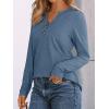 imageAUTOMET Womens Long Sleeve Shirts 2025 Fall Fashion Dressy Casual Tops Trendy Henley Blouses Cute Work Outfits ClothesBlue